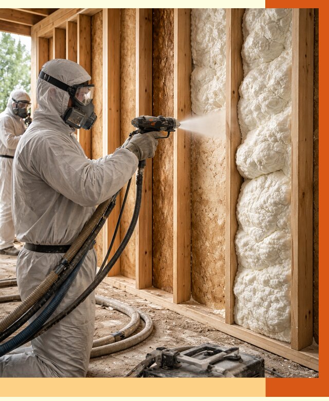 Утепление каркасного дома ППУ в Кулебаках от 2886 руб./м2 — работа под ключ | ТепломастерКлб