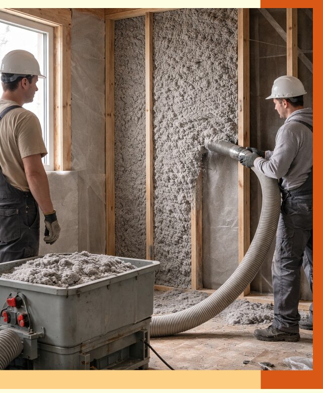 Утепление каркасного дома эковатой в Кулебаках от 1855 руб. | ТепломастерКлб