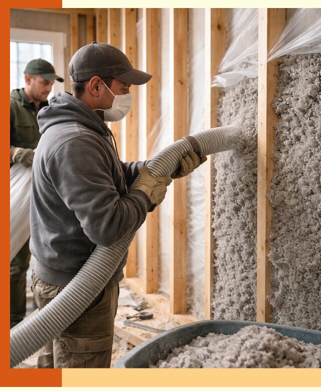 Утепление каркасного дома эковатой в Кулебаках — качественно и надолго