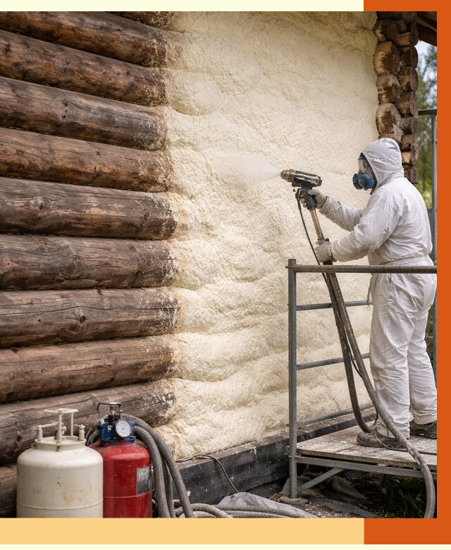 Утепление бревенчатого дома ППУ в Кулебаках под ключ от 6441 руб. | ТепломастерКлб