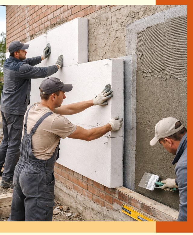 Утепление кирпичного дома в Кулебаках от 4329 руб. под ключ | ТепломастерКлб