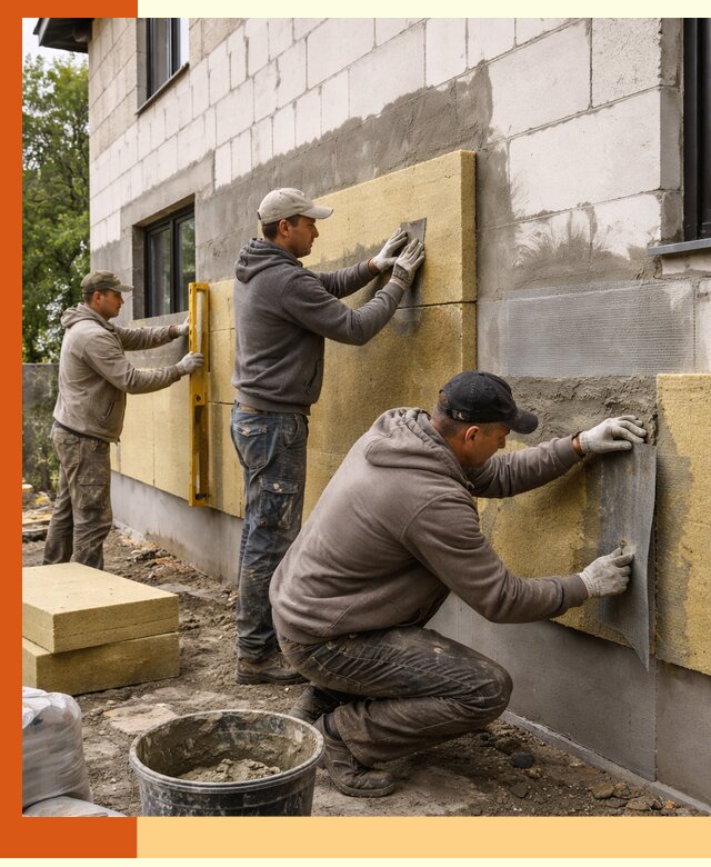 Утепление дома из газобетона в Кулебаках качественно и долговечно