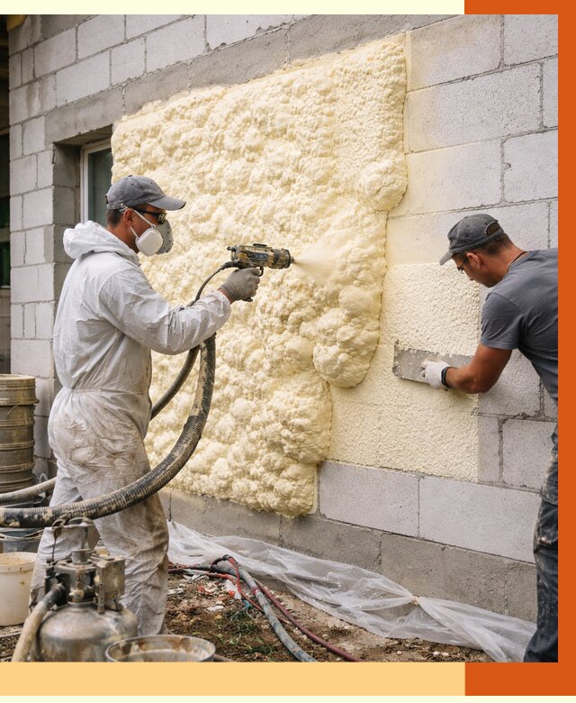 Утепление дома из газобетона ППУ в Кулебаках от 4947 руб./м² под ключ | ТепломастерКлб