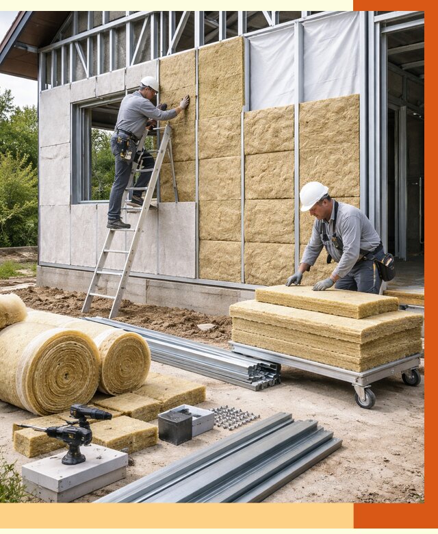 Утепление дома из ЛСТК в Кулебаках от 5359 руб./м² — профессионально | ТепломастерКлб