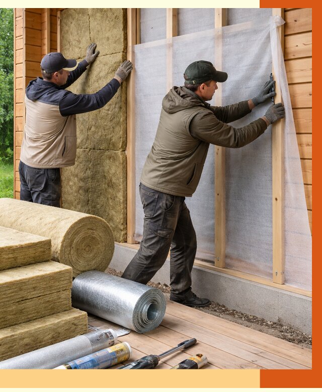 Утепление дома из двойного бруса в Кулебаках от 4947 руб./м² — ТепломастерКлб под ключ