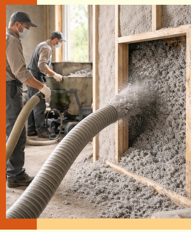 Утепление коттеджа эковатой в Кулебаках с гарантией качества