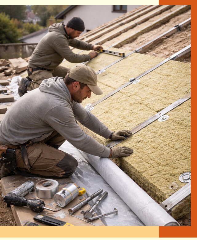 Утепление крыши снаружи в Кулебаках под ключ от 1237 руб./м2 | ТепломастерКлб