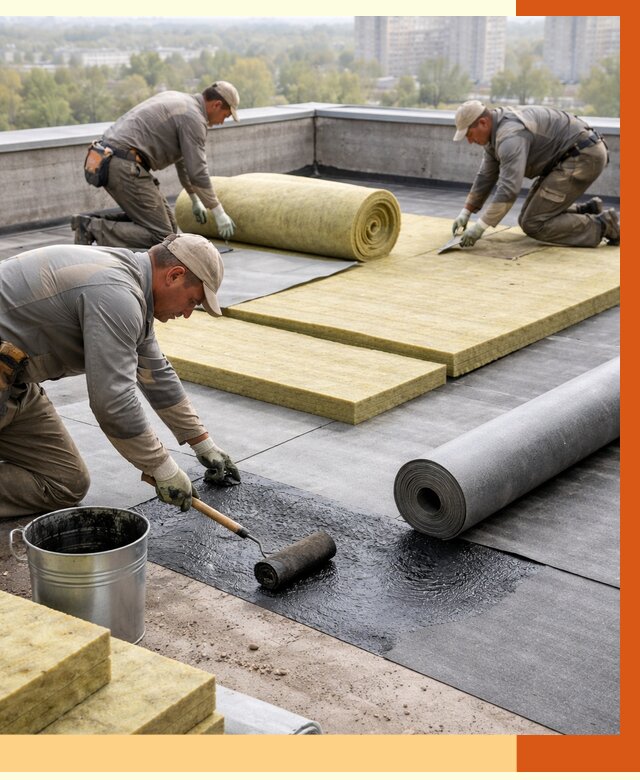 Утепление плоской крыши в Кулебаках от 7420 руб./м2 под ключ | ТепломастерКлб