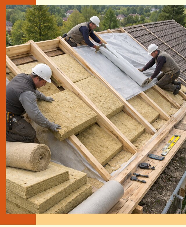 Утепление скатной крыши в Кулебаках качественно и надёжно