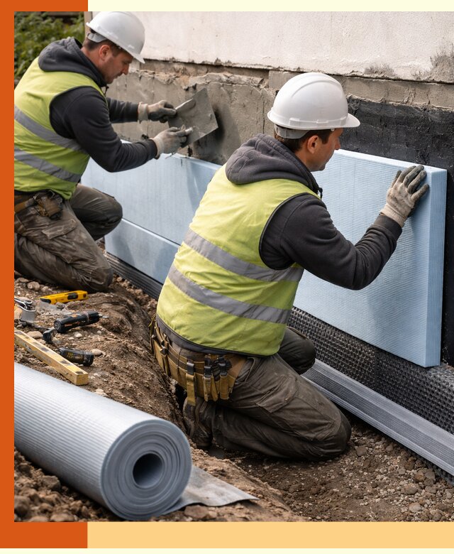 Утепление фундамента снаружи в Кулебаках — профессиональная теплоизоляция