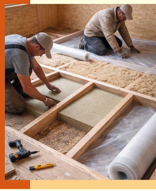 Профессиональное утепление деревянного пола в Кулебаках