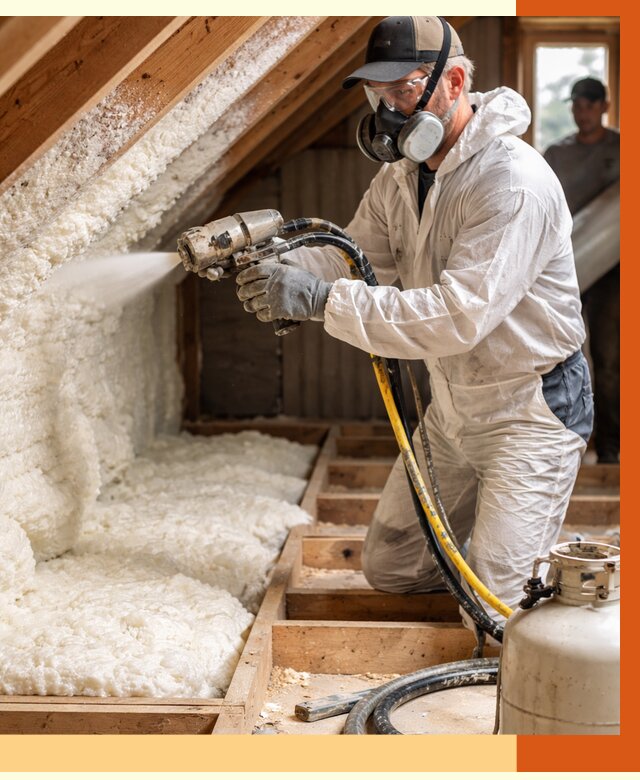 Утепление чердака ППУ в Кулебаках от 8884 руб./м2 — услуга под ключ | ТепломастерКлб