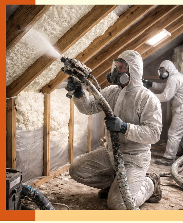 Утепление чердака пенополиуретаном (ППУ) в Кулебаках