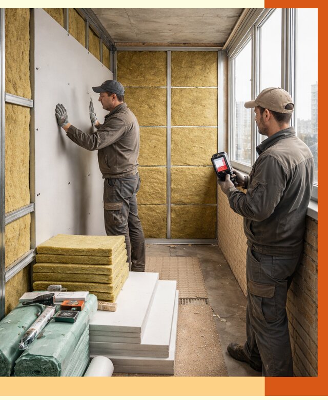 Утепление балкона в Кулебаках от 4638 руб. под ключ | ТепломастерКлб