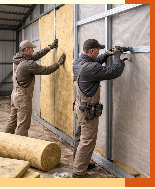 Утепление металлического ангара в Кулебаках от 4895 руб/м2 — услуги под ключ | ТепломастерКлб