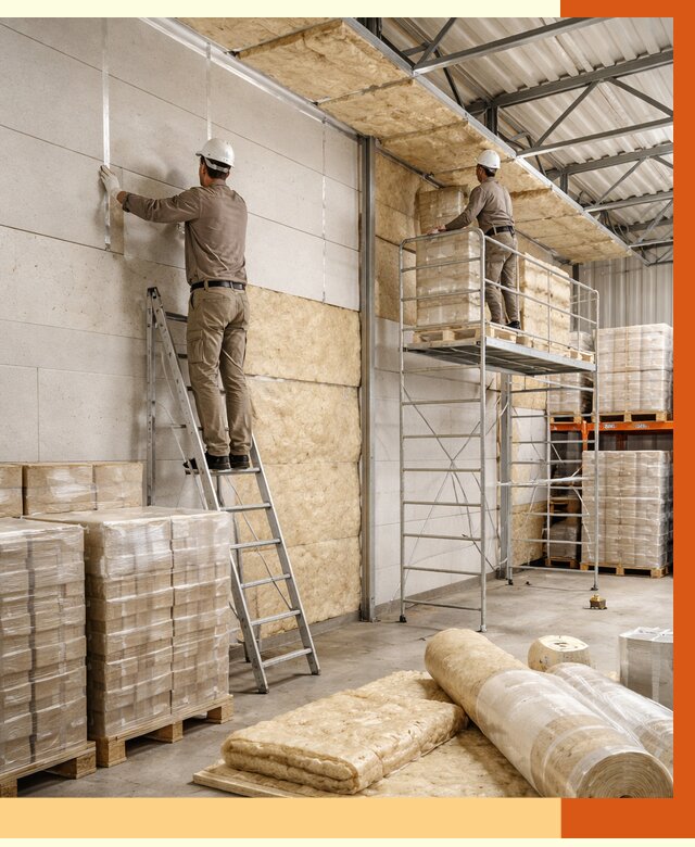 Утепление склада готовой продукции в Кулебаках от 2010 руб./м2 — комплексно | ТепломастерКлб