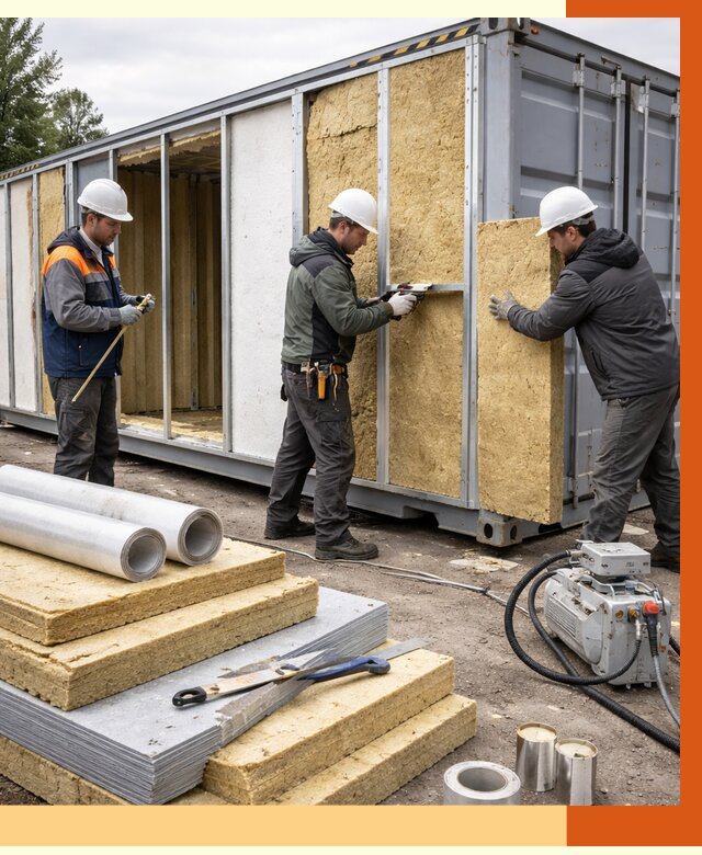 Утепление морского контейнера в Кулебаках от 3865 руб. под ключ | ТепломастерКлб