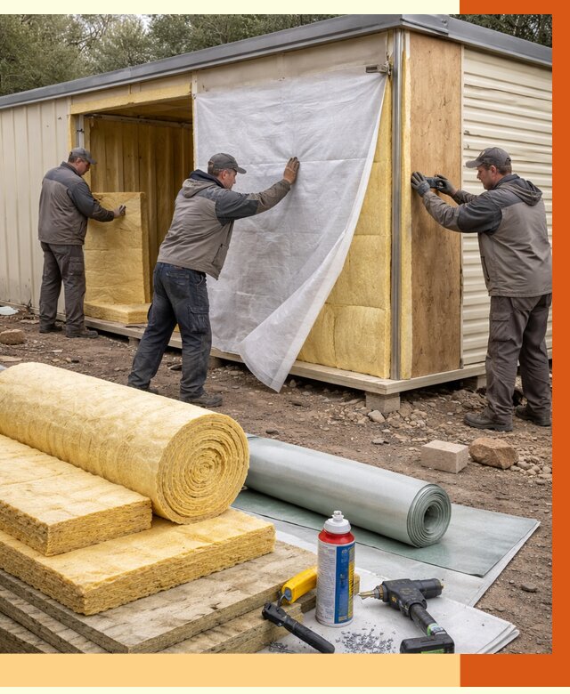 Утепление строительной бытовки в Кулебаках от 12883 руб. под ключ | ТепломастерКлб
