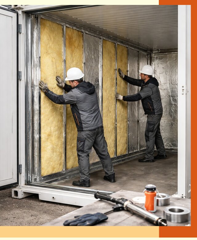 Утепление рефрижераторного контейнера в Кулебаках от 46377 руб./м² | ТепломастерКлб