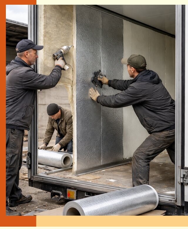 Утепление холодильного кузова в Кулебаках — монтаж и теплоизоляция