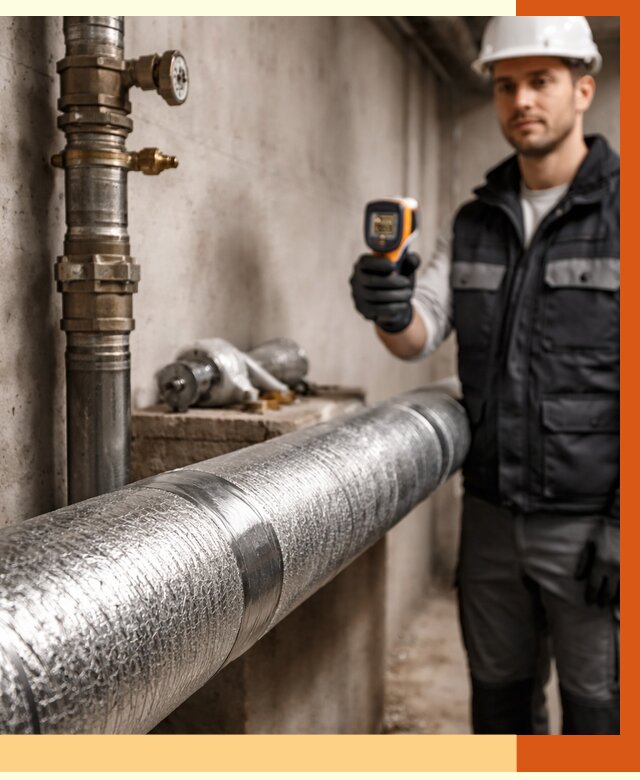 Утепление труб водоснабжения в Кулебаках от 8760 руб. за м² — услуги ТепломастерКлб