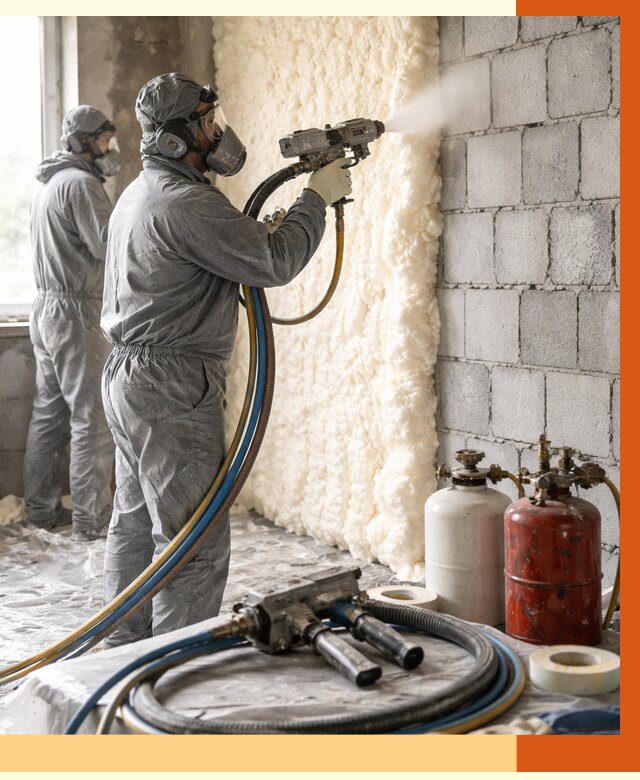 Утепление блочной стены ППУ в Кулебаках от 4380 руб./м² — ТепломастерКлб