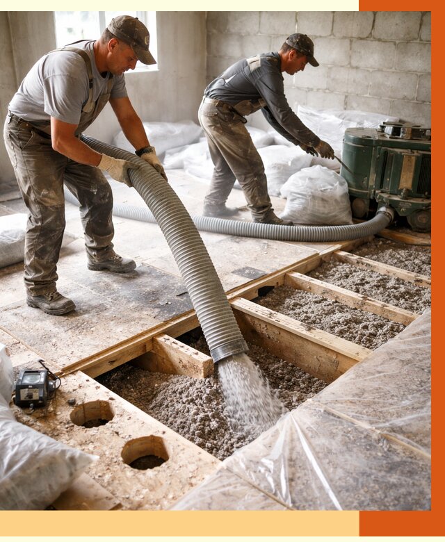 Заполнение пустот перекрытий в Кулебаках от 4638 руб. под ключ | ТепломастерКлб