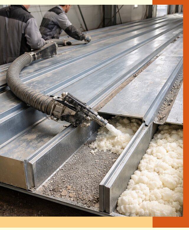 Заполнение пустот кровельных панелей в Кулебаках от 7420 руб. под ключ | ТепломастерКлб