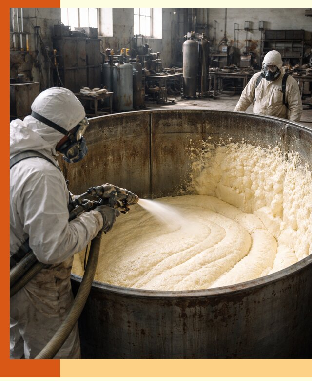 Заливка ппу в емкости с полной изоляцией и герметизацией в Кулебаках