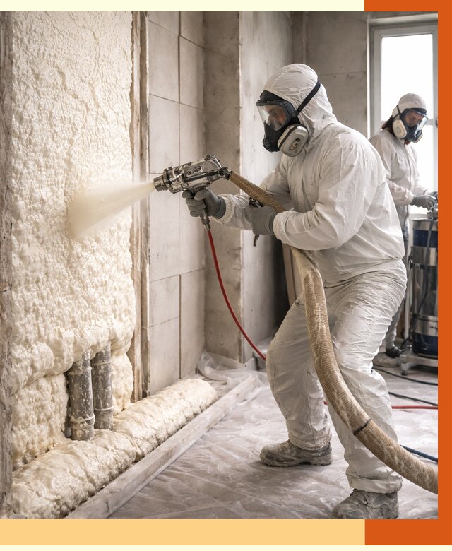 Напыление пенополиуретана в Кулебаках от 7730 руб./м2 — услуги и монтаж ППУ | ТепломастерКлб