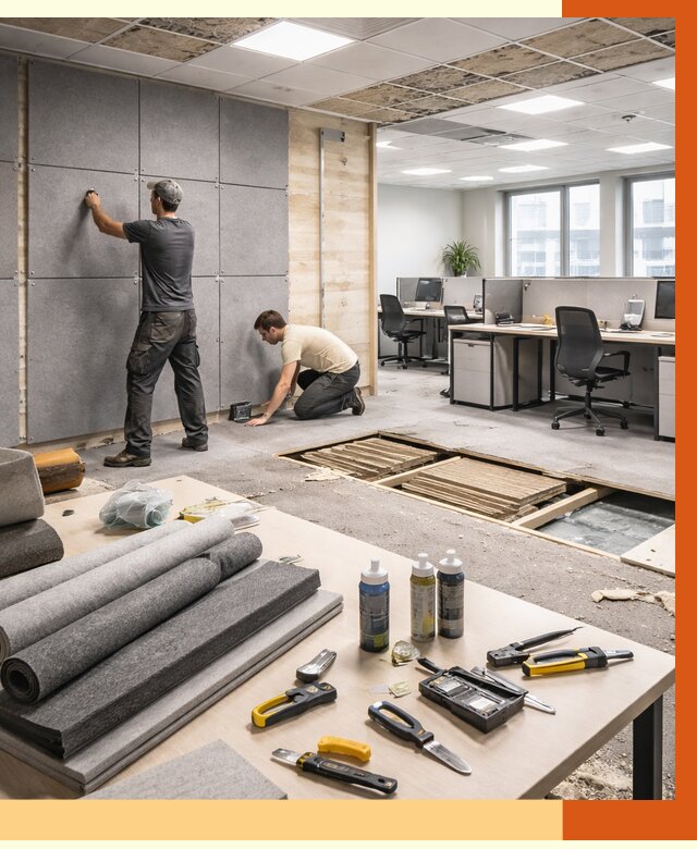 Профессиональная шумоизоляция офиса в Кулебаках от 6957 руб. за м2 | ТепломастерКлб