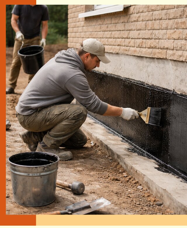 Гидроизоляция цоколя домов и зданий в Кулебаках эффективными методами