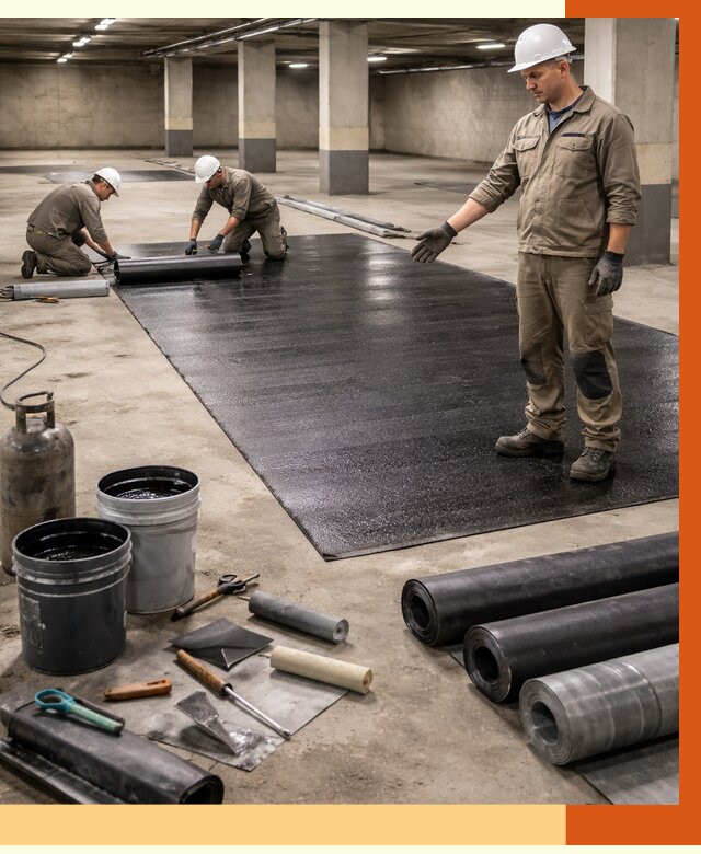 Гидроизоляция паркинга в Кулебаках от 1237 руб/м² — профессиональная защита | ТепломастерКлб