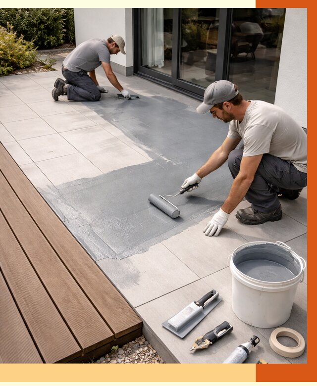 Гидроизоляция террасы в Кулебаках под ключ от 7730 руб./м² | ТепломастерКлб