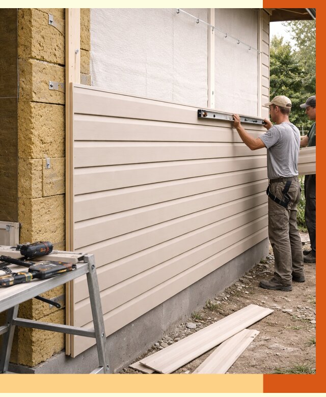 Монтаж сайдинга после утепления в Кулебаках от 1907 руб. — обшивка и облицовка | ТепломастерКлб